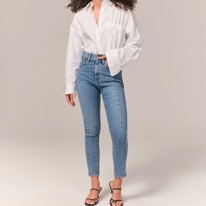 Abercrombie and Fitch stacked waist jeans